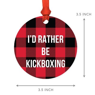 MDF Wood Ornament  Rather Be Kickboxing Image 2