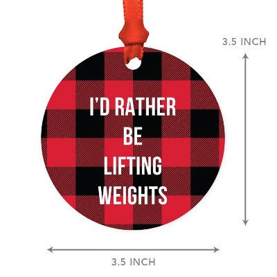 MDF Wood Ornament  Rather Be Lifting Image 2