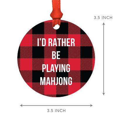 MDF Wood Ornament  Rather Be Mahjong Image 2