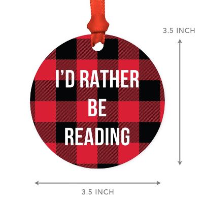 MDF Wood Ornament  Rather Be Reading Image 2
