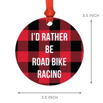 MDF Wood Ornament  Rather Be Road Biking Image 2