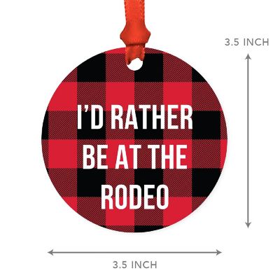 MDF Wood Ornament  Rather Be Rodeo Image 2