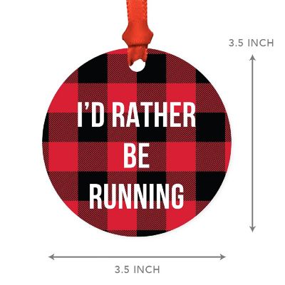 MDF Wood Ornament  Rather Be Running Image 2
