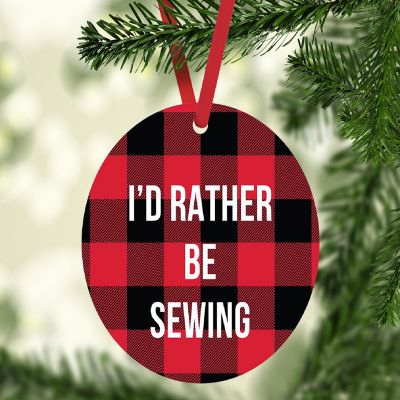 MDF Wood Ornament  Rather Be Sewing Image 1