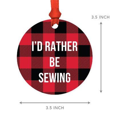MDF Wood Ornament  Rather Be Sewing Image 2