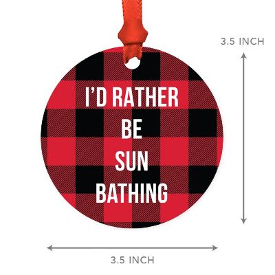 MDF Wood Ornament  Rather Be Sun Bathing Image 2