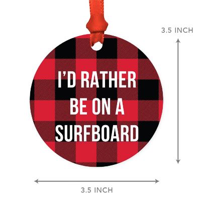 MDF Wood Ornament  Rather Be Surfboard Image 2