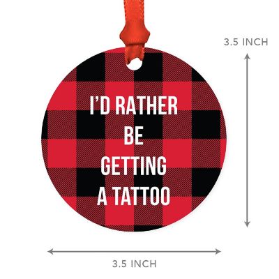 MDF Wood Ornament  Rather Be Tattooing Image 2