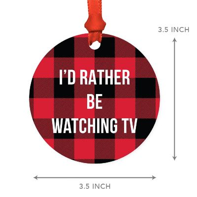 MDF Wood Ornament  Rather Be Watching TV Image 2