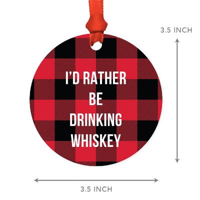 MDF Wood Ornament  Rather Be Whiskey Image 1