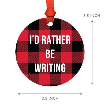 MDF Wood Ornament  Rather Be Writing Image 2