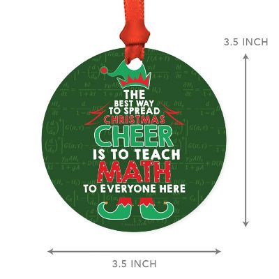 MDF Wood Ornament  Spread Math Cheer Image 2