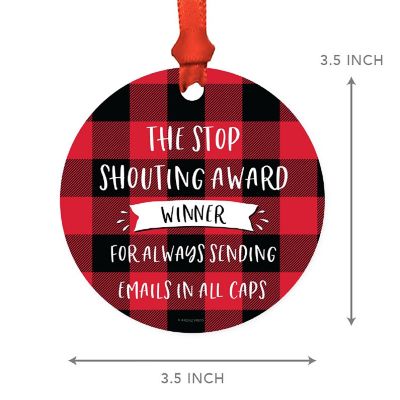 MDF Wood Ornament  Stop Shouting Award Image 1