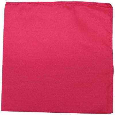 Mechaly Plain 100% Cotton X-Large Bandana - 27 x 27 Inches (Hot Pink) Image 1