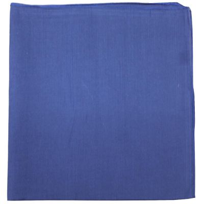 Mechaly Plain 100% Cotton X-Large Bandana - 27 x 27 Inches (Navy Blue) Image 1