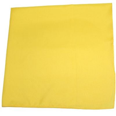 Mechaly Polyester Sewn Edges XL Solid Bandana - 27 x 27 Inches - 5 Pack (Yellow) Image 1