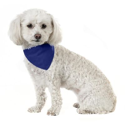 Mechaly Solid Cotton Dog Bandana Triangle Bibs - Small and Medium Pets (Blue) Image 1