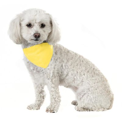 Mechaly Solid Cotton Dog Bandana Triangle Bibs - Small and Medium Pets (Yellow) Image 1