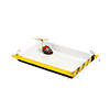 Medium Black &amp; Gold Striped Serving Trays - 2 Pc. Image 1