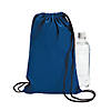 Medium Blue Canvas Drawstring Bags - 12 Pc. Image 1
