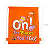 Medium Dr. Seuss&#8482; Oh, the Places You&#8217;ll Go Drawstring Bags - 12 Pc. Image 1