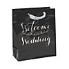Medium Elegant Black Wedding Welcome Gift Bags - 12 Pc. Image 1