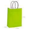 Medium Lime Green Kraft Paper Gift Bags - 12 Pc. Image 1