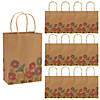 Medium Love in Bloom Wedding Kraft Paper Gift Bags - 12 Pc. Image 1