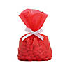 Medium Red Cellophane Bags with White Bow Kit for 50 Image 1