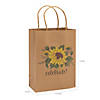 Medium Sunflower Kraft Paper Gift Bags - 12 Pc. Image 1