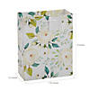 Medium White Floral Paper Gift Bags with Tag - 12 Pc. Image 1