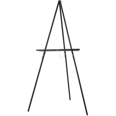MEEDEN Beech Wood Display Wedding Easel Stand, Max Height 64'' Holds Up to 40"/11lb, Walnut Wooden A-Frame Tripod Studio Artist Floor Easel Image 3