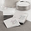 Mega Bulk 100 Pc. 25th Anniversary Beverage Napkins Image 1
