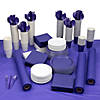 Mega Bulk 1973 Pc. Purple &amp; White Disposable Tableware Kit for 240 Guests Image 1