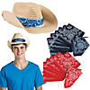 Mega Bulk Adult&#8217;s Western Dress-Up Accessory Kit for 144 Image 1