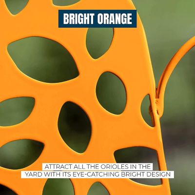 Mekkapro - Orange Metal Bird Feeder, Temple Oriole Feeder for Outdoors Image 3