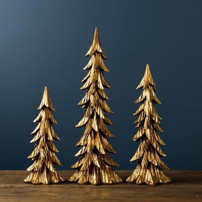 Melrose Home Decorative Tree (Set of 3) 13.25"H, 16.5"H, 20.5"H Poly Stone Image 1