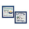 Melrose International Camping Sign (Set Of 4) 10In Image 1