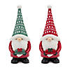 Melrose International Holiday Gnome Figurine (Set Of 2) 12.2In Image 1