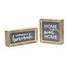 Melrose International Home Sentiment Sign (Set Of 2) 7.5In Image 1