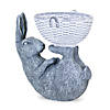 Melrose International Laying Rabbit with Basket, 7 Inches Image 1