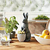 Melrose International Laying Rabbit with Basket, 7 Inches Image 1