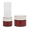 Melrose International Plaid Candle Holder (Set Of 2) 3.75In Image 1