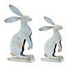 Melrose International Rabbit Figurine (Set Of 2)  13.25In Image 1