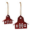 Melrose International Wood Barn Ornament (Set Of 24) 5.5In Image 1