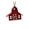Melrose International Wood Barn Ornament (Set Of 24) 5.5In Image 1
