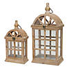 Melrose International Wooden Lantern (Set of 2) Image 1