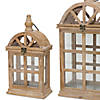 Melrose International Wooden Lantern (Set of 2) Image 1