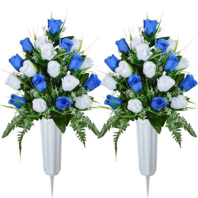 Memorial Floral Bouquets with Vase Image 1