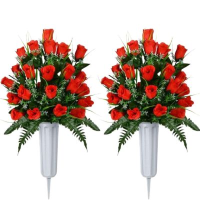 Memorial Floral Bouquets with Vase Image 1